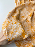 Вискоза (штапель) Цветочный ажур (горчица)