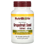 NutriBiotic, Высокоэффективный экстракт семян грейпфрута, с эхинацеей и Artemisia annua, 125 мг, 90 веганских капсул