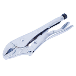 KING TONY (6011-07R) Зажим с фиксатором 185 мм, с закругленными губками