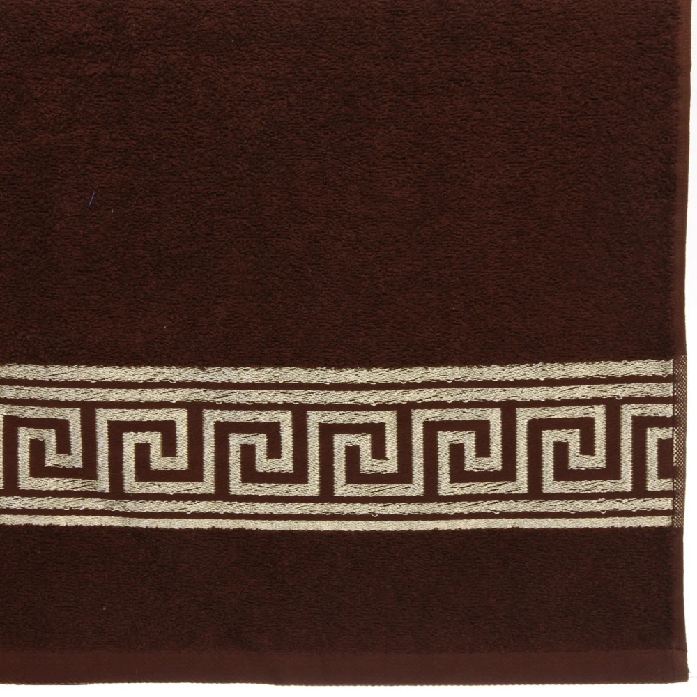 Полотенце махровое 50*90см «Greece» цвет темно-коричневый 04040 плотность 450гр/м2