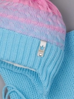 Шапка для девочки осенняя вязаная и снуд