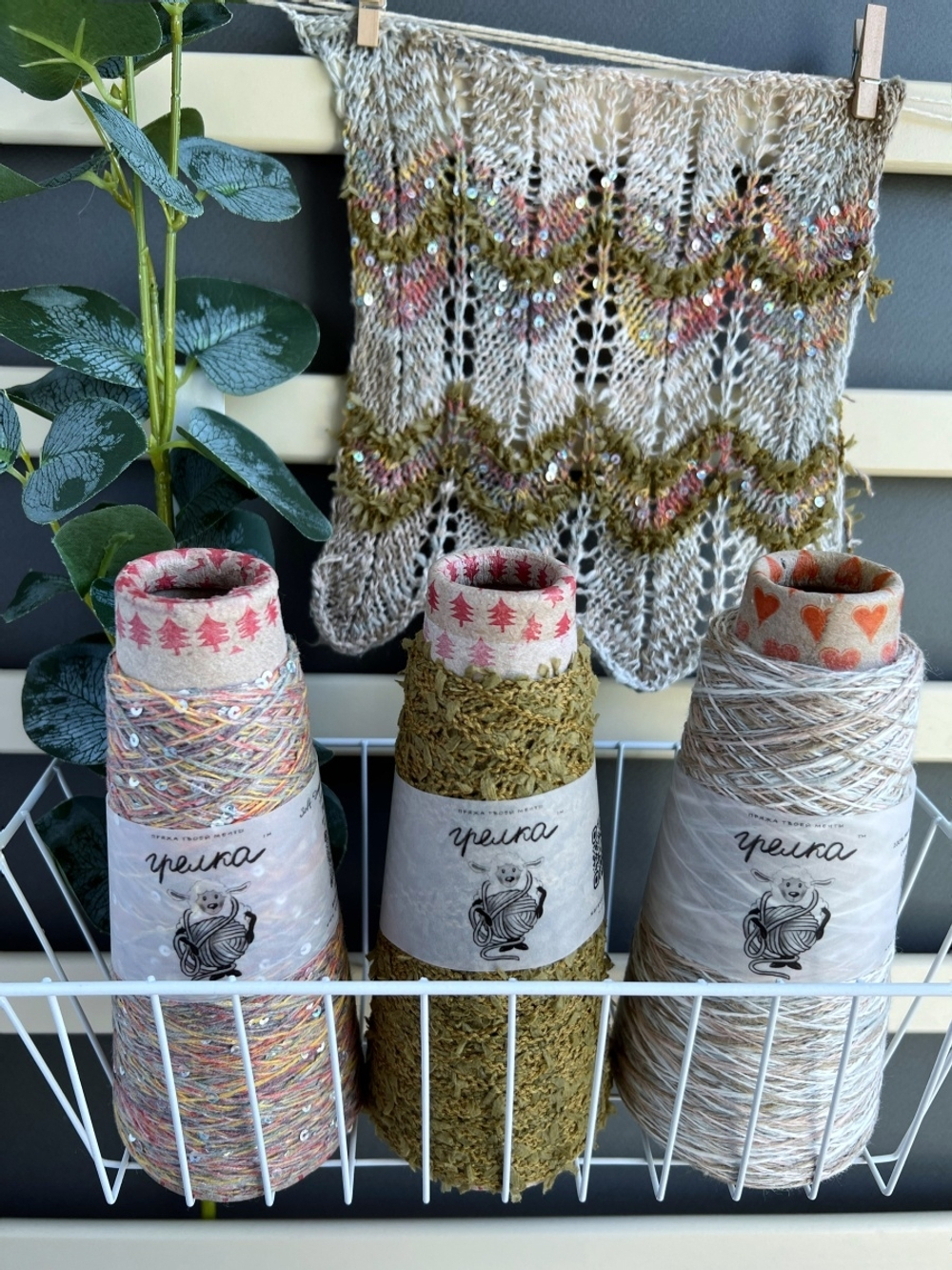 Пряжа Хлопок Лен Вязание спицами Италия Бобинная красивая мя