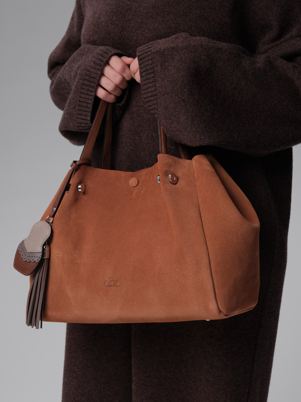 Замшевая сумка Vasilisa DBR 31210 вуд/велюр