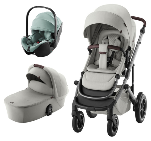 Коляска 3 в 1 Britax Roemer Smile 5Z LUX и автокресло Baby-Safe PRO Jade Green Linen Grey