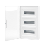 Щиток 36 мод настенный FRAME, белый с прозрачной дверцей, с 4 шинами PEN (2шт на 8 отв. и 2шт на 10отв.)