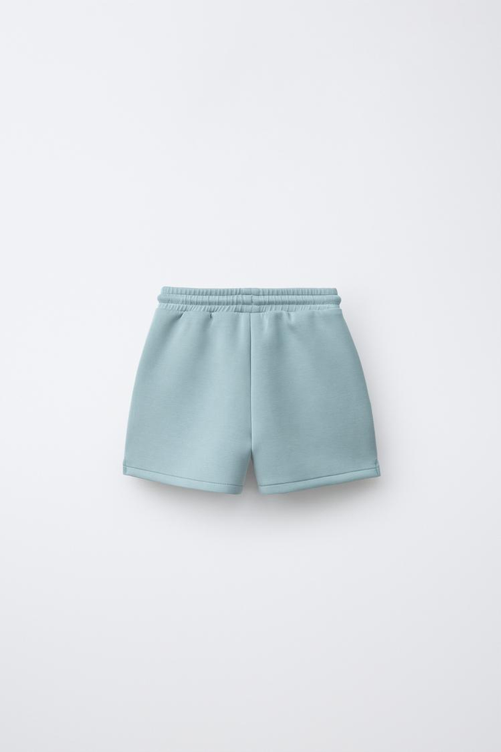 ZARA ШОРТЫ-БЕРМУДЫ INTERLOCK, ГОЛУБОЙ