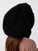 Капор зимний вязаный капюшон на флисе