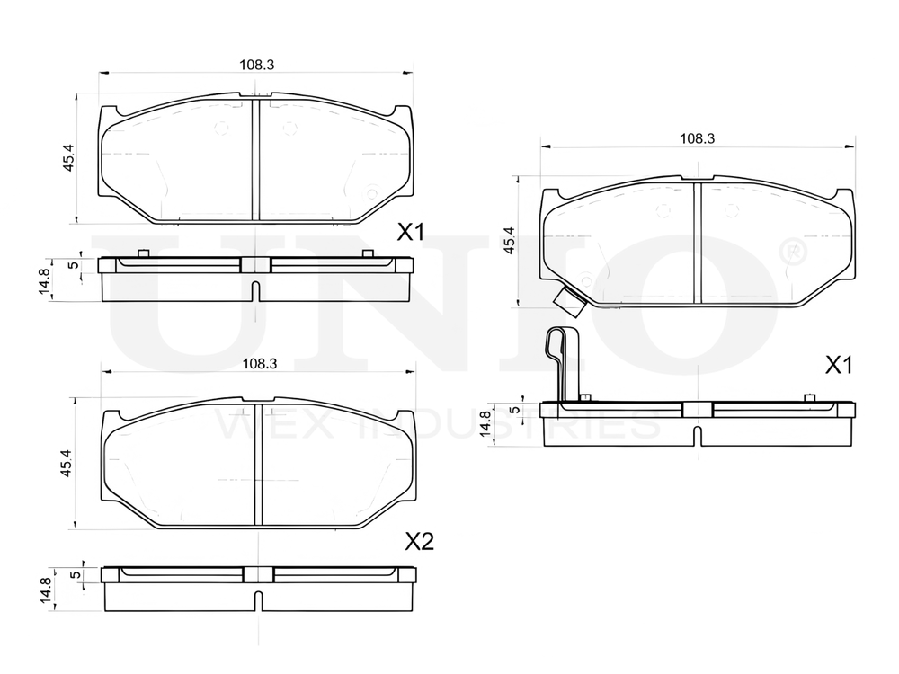 Колодки тормозные диск. передние UNIO BRP-20348
