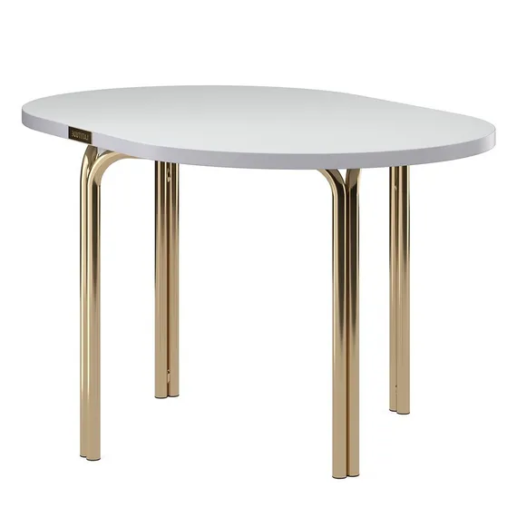 Столик кофейный Ror, 75х50 см, латунь/серый