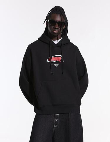 BERSHKA Худи с принтом McQueen, черный