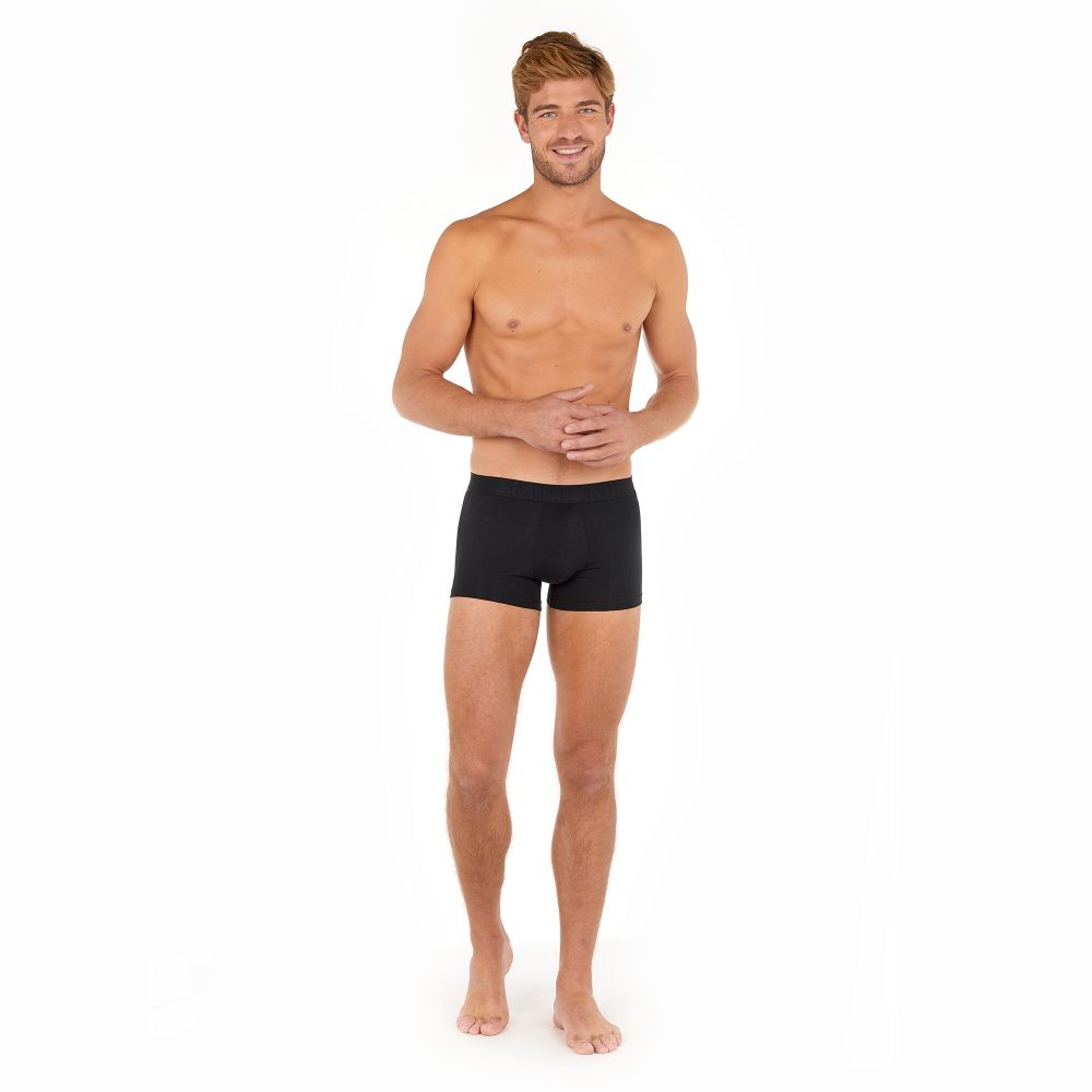 Мужские трусы боксеры набор из 3-х штук (черные) HOM TONAL PACK #2 Boxer Briefs 3p 402437_40T001