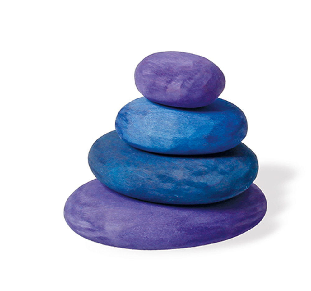 Набор деревянных кубиков "Галька Морская", 4 шт.