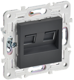 SKANDY Розетка компьютерная двойная RJ45 кат.6 SK-K04T титан IEK