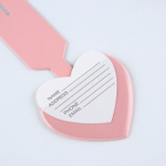 Бирка на чемодан в виде сердца, розовая