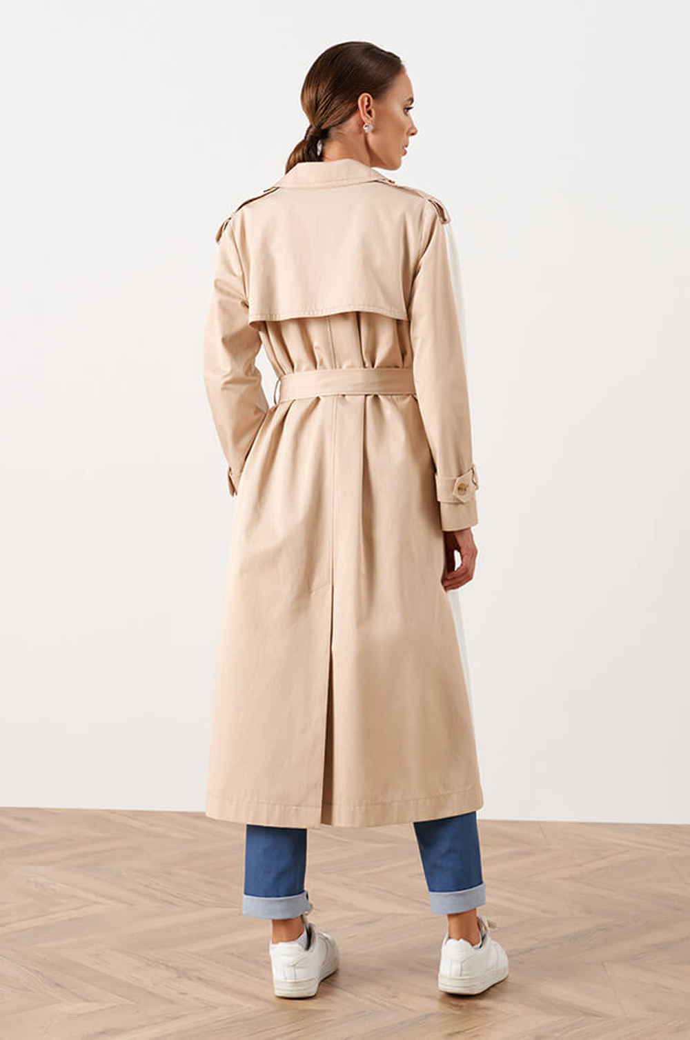 0105 Плащ женский (молочный / бежевый)