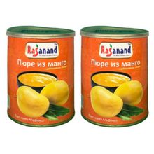 Пюре манго с сахаром Rasanand Alphonso Mango Pulp 850 г 2 шт
