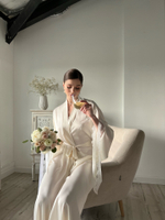 Халат-кимоно в пол Melissa Молочный