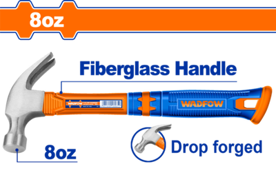 Молоток-гвоздодер 220 гр (6/36) WADFOW WHM3308