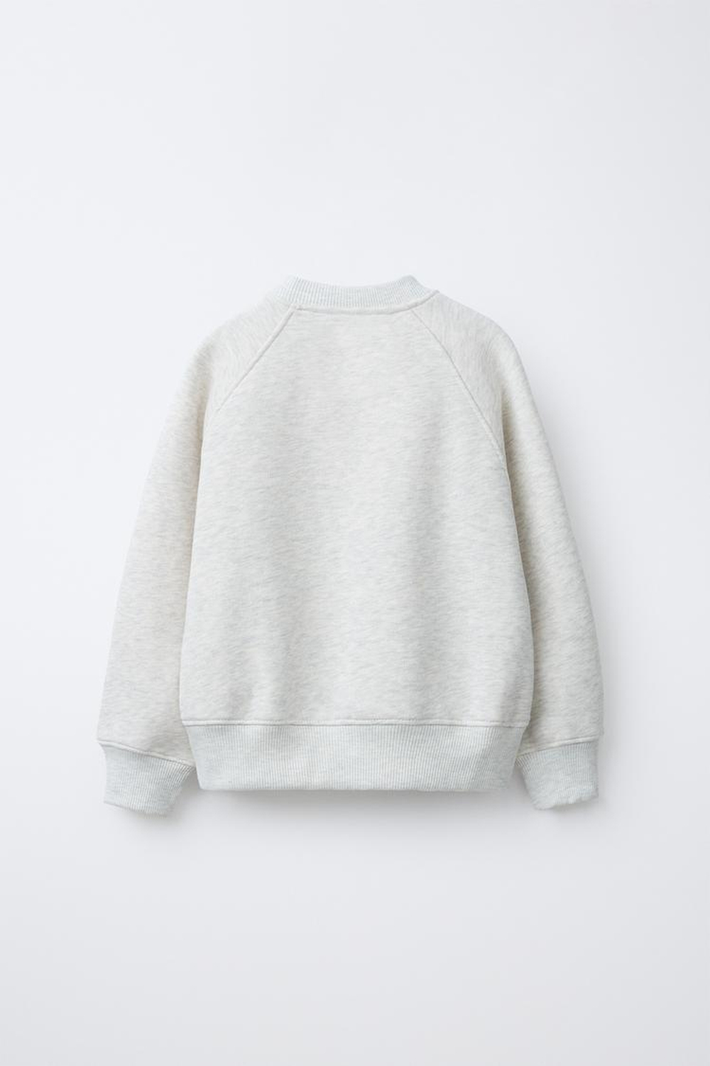 ZARA ТОЛСТОВКА С НАДПИСЬЮ В СТИЛЕ ПРЕППИ, СЕРЫЙ МЕЛАНЖ