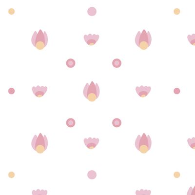Мелкие цветы с горошком