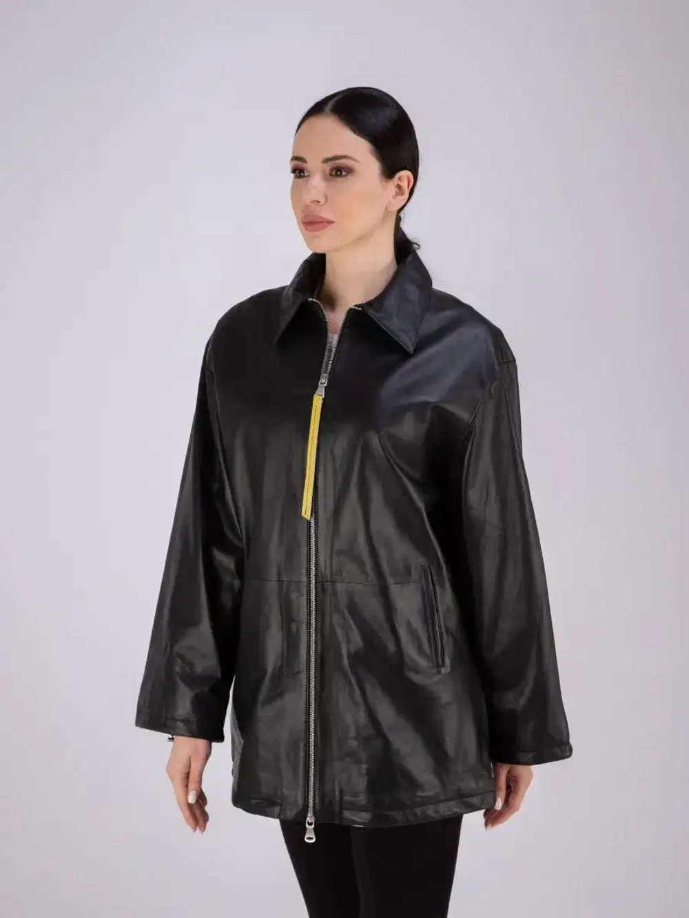 Плащ женский из натуральной кожи Турция