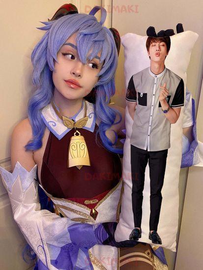 Мини дакимакура Джин из БТС | BTS арт. M0334, 60х20 см