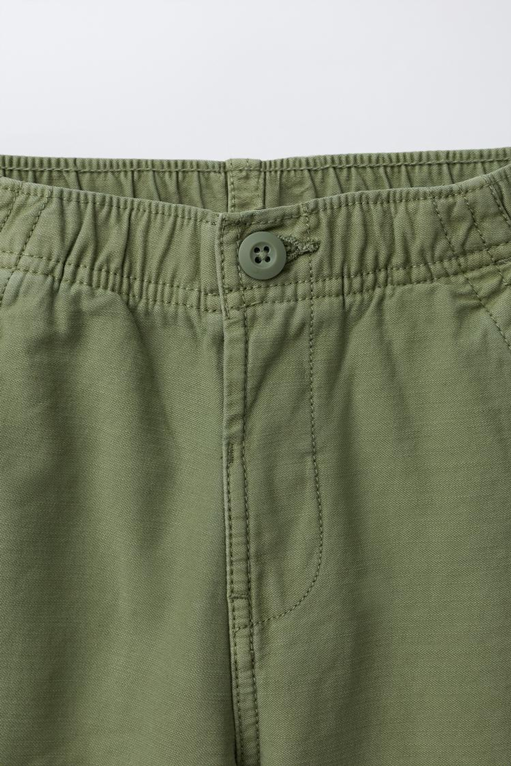 ZARA БРЮКИ ПРЯМОГО КРОЯ, ЗЕЛЕНЫЙ