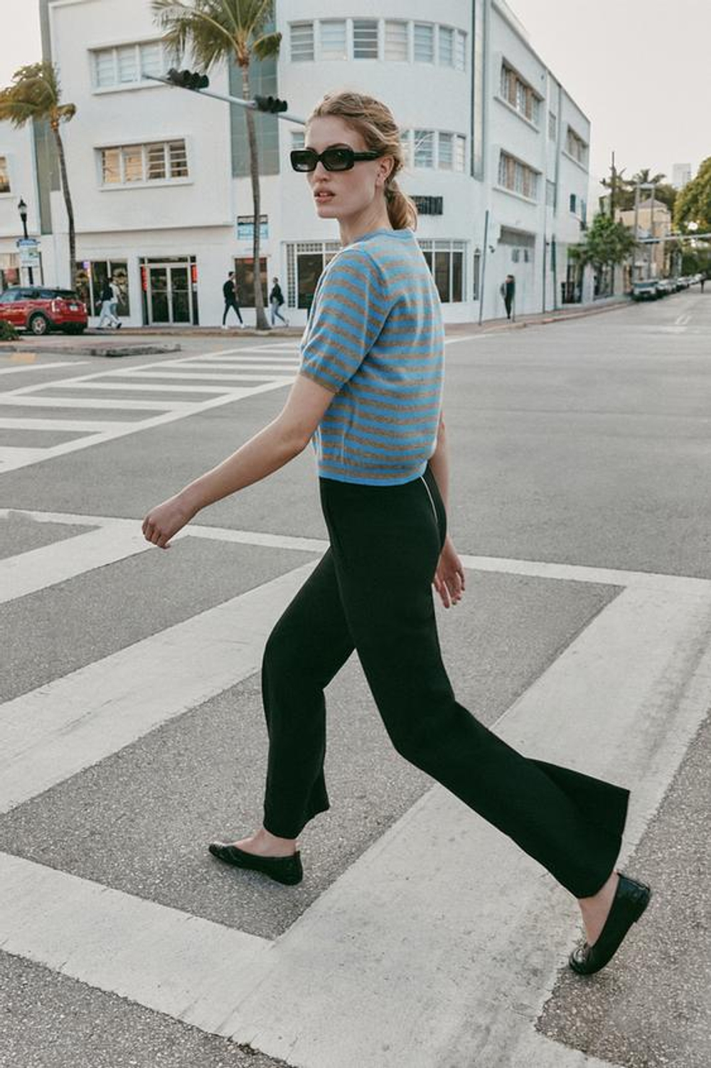 ZARA БРЮКИ С ВЫСОКОЙ ПОСАДКОЙ, ЧЕРНЫЙ