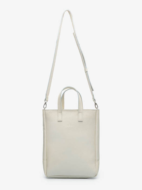 сумка мини-шоппер бежевый на молнии