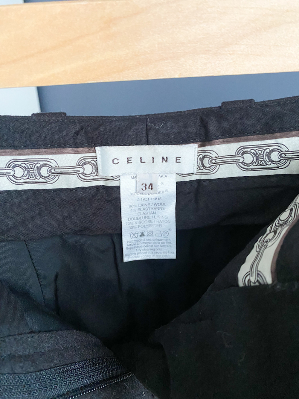 Шерстяные брюки Celine, XS