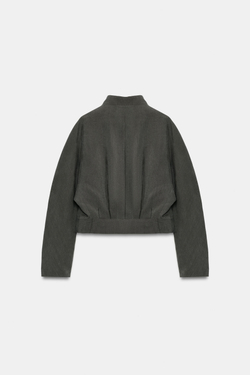 ZARA КОРОТКАЯ КУРТКА — ZW COLLECTION, АНТРАЦИТОВО-СЕРЫЙ