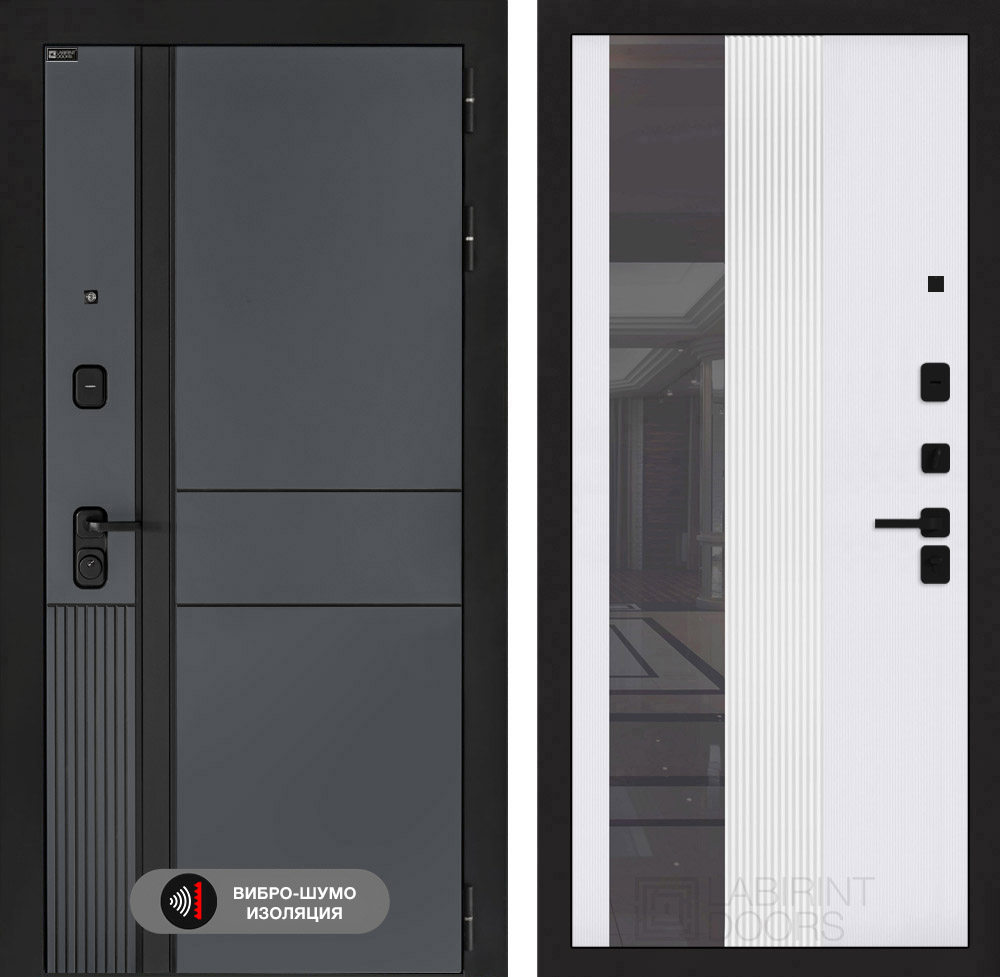 Эволаб 32 белый рельеф софт с тонированным зеркалом