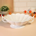 Блюдо 32,5см на ножке с ручками Без деколи (00109464)