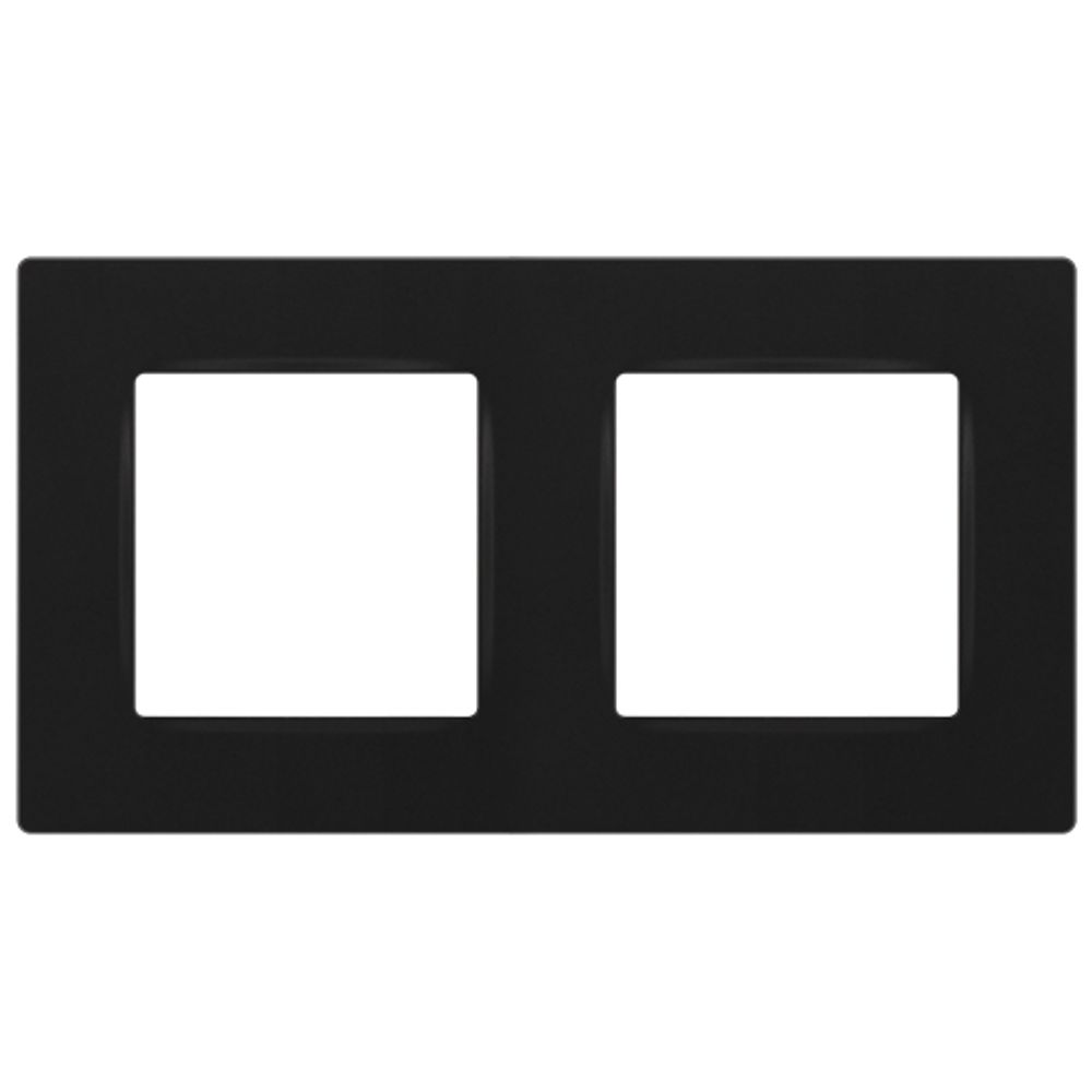 Рамка для розеток и выключателей ЭРА Серия 12 12-5202-05 на 2 поста, Классик, антрацит