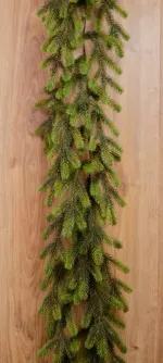 Хвойная гирлянда 180 см с подсветкой встроенной «Венецианская» Литая хвоя