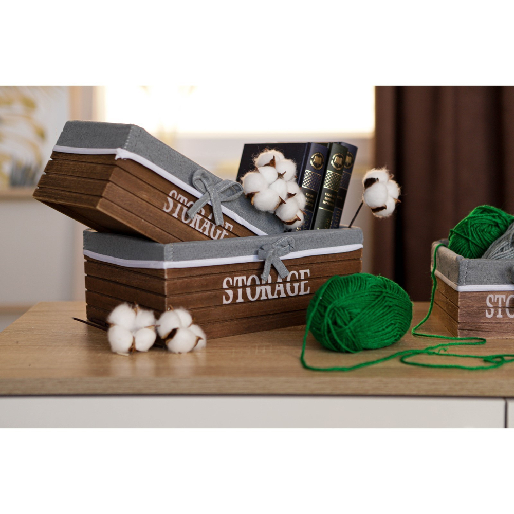 Короб для хранения 20х11.5х9 см (коричневый)