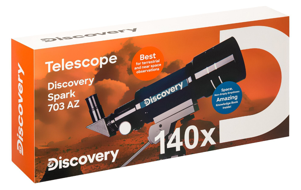 Телескоп Levenhuk Discovery Spark 703 AZ с книгой