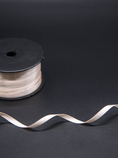 Лента атласная, 6 мм, серебристый пион 168