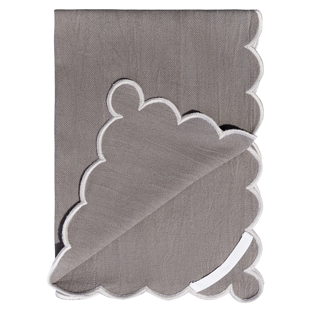 Набор кухонных полотенец с контрастным кантом серого цвета из коллекции trendy ruffles, 50х70 см