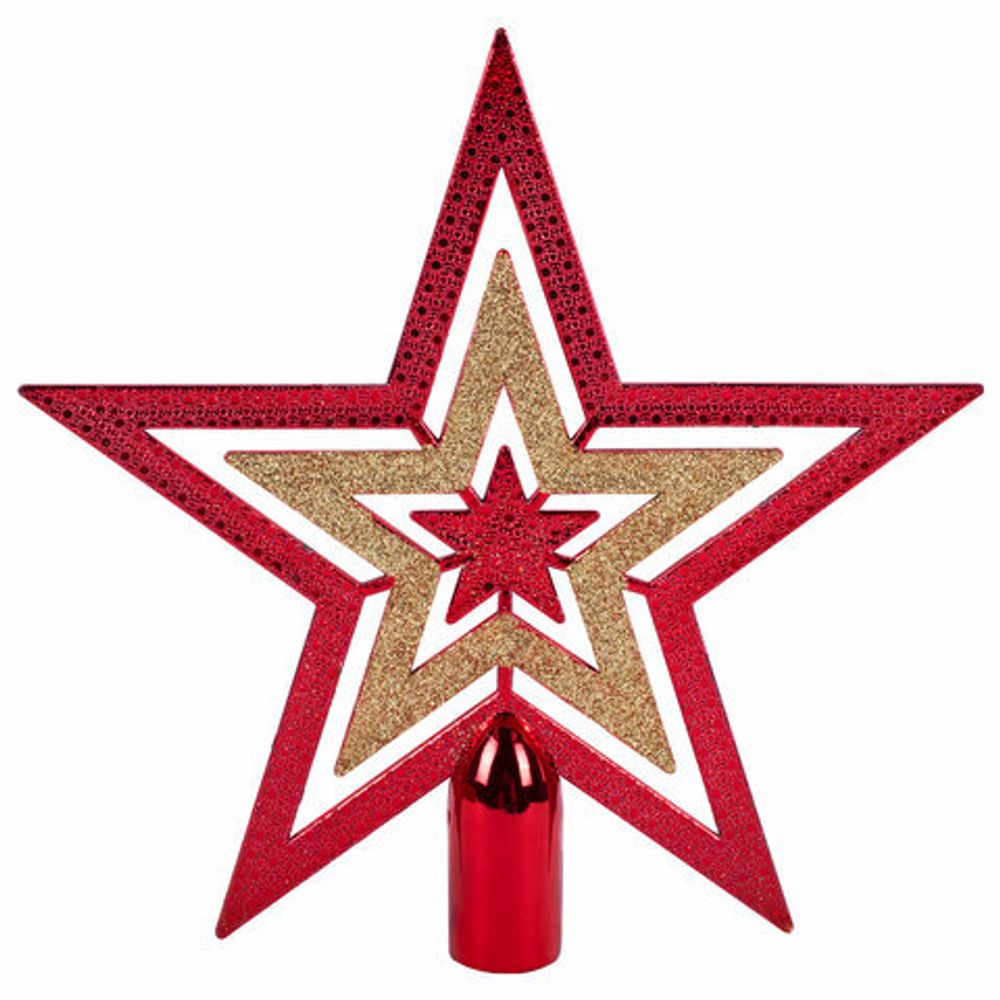 Шары новогодние ёлочные "Red & Gold Luxury" 70 предметов, красный/золото, ЗОЛОТАЯ СКАЗКА, 591714