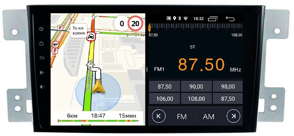 Магнитола для Suzuki Grand Vitara 2005-2016 - Parafar PF053FHD на Android 13, 8-ядер, 2Гб+32Гб, CarPlay, 4G SIM-слот
