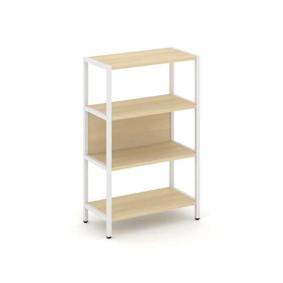 Shelf System Односекционный стеллаж трехярусный SN.STM-311 Акация Лорка/Металл Белый 810*400*1246