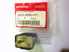 2-pin Relay 10W. 38301-KRS-971, RELAY COMP, WINKER (T.S. MITSUBA). OEM HONDA