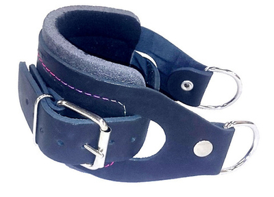 Кожаная манжета Jetsport для ног с двумя полукольцами