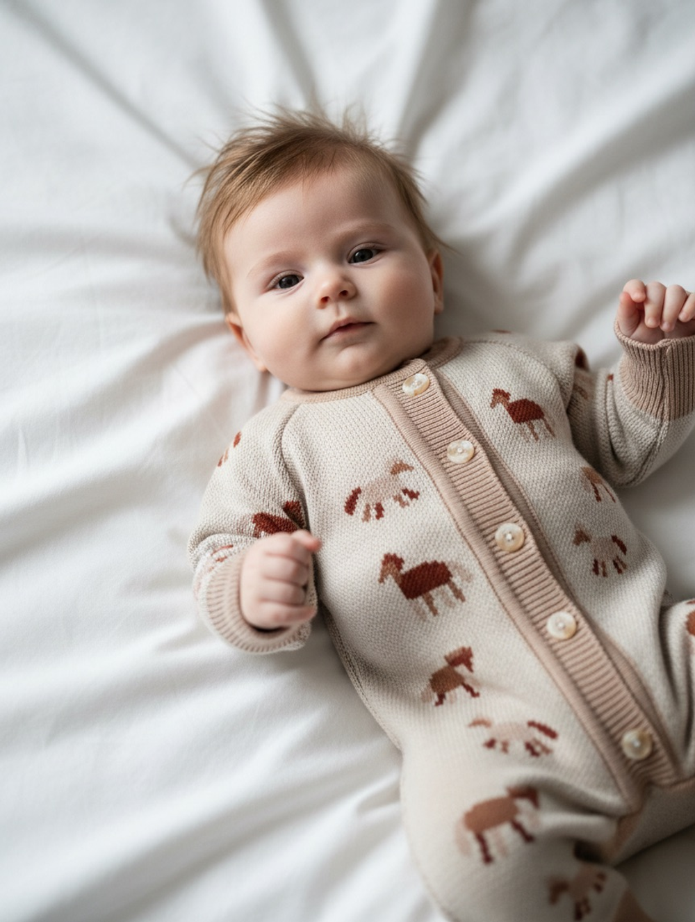 7055-325 Комбинезон вязаный (лошадки)