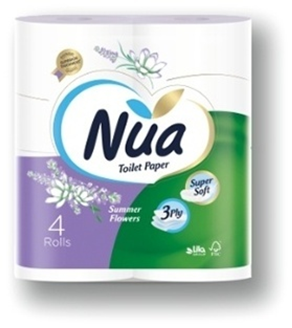 Nua 01 туалетная бумага 3-слойный 4шт парфюмированная