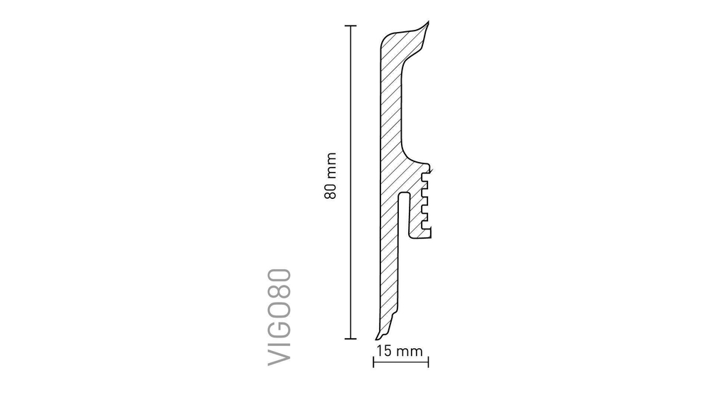 Плинтусы Arbiton - VIGO 80 БЕЛЫЙ 1