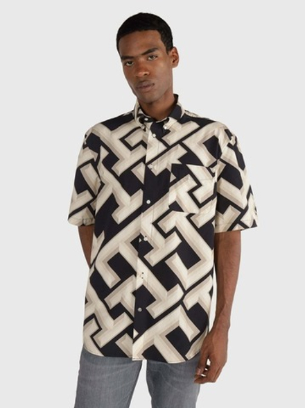 Рубашка мужская TOMMY HILFIGER LARGE MONOGRAM PRINT
