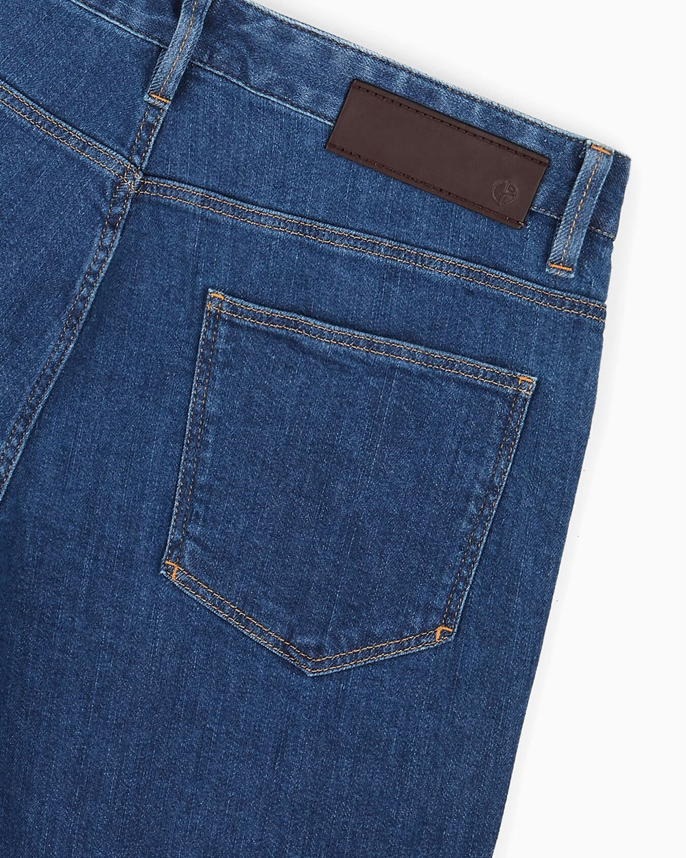 Slim Fit Stretch Cotton-Denim Trousers – мужские узкие брюки из стрейч-хлопка от GIORGIO ARMANI