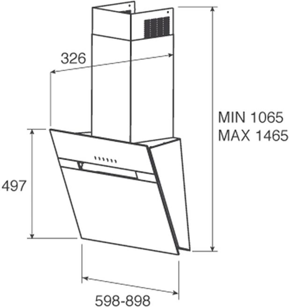Каминная вытяжка Jet Air BONNY BL 60 A-PRF0099981B